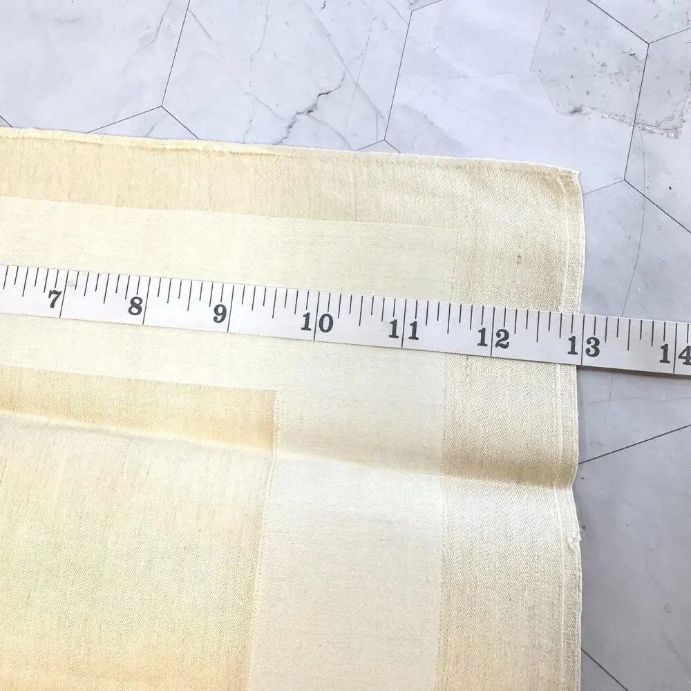 Antique Guest Towels Set 6 Ivory Linen Two Tone Monogram HNJ French 1920s EUC